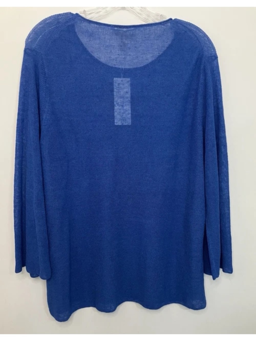 Eileen Fisher Lightweight Scoop Neck Knit Top in Royal Blue